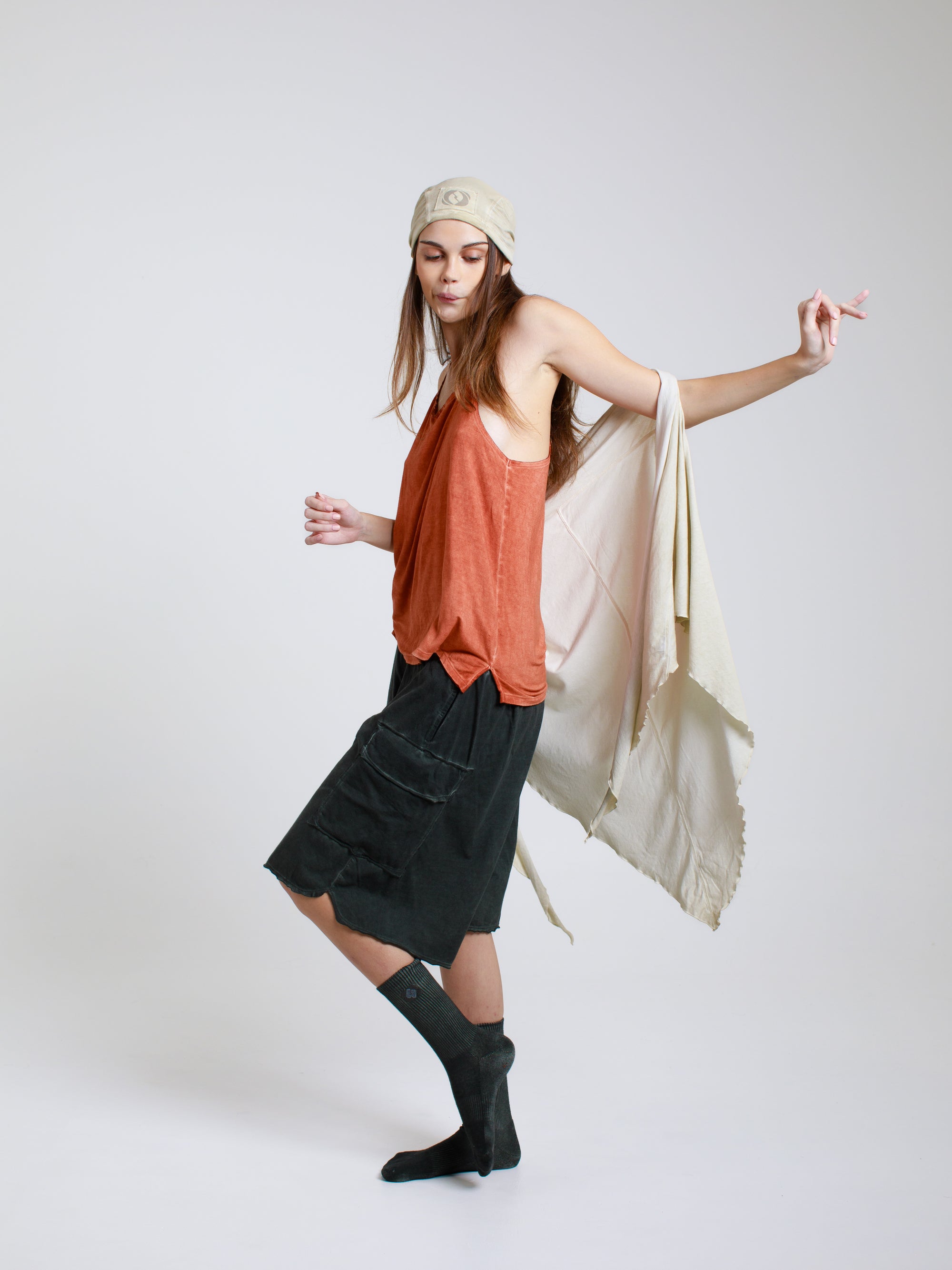 Back-Pleat Tank Top