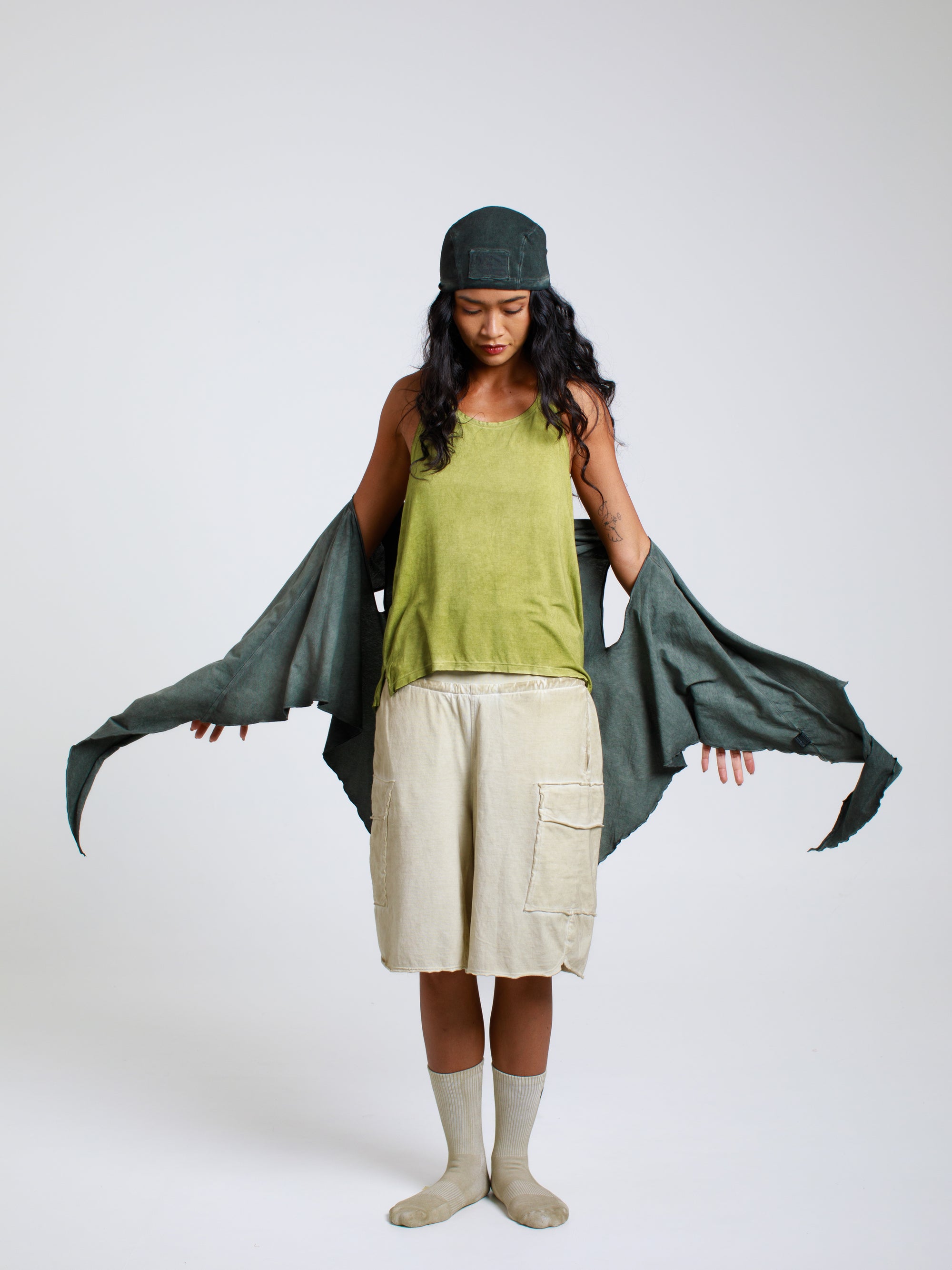 Back-Pleat Tank Top