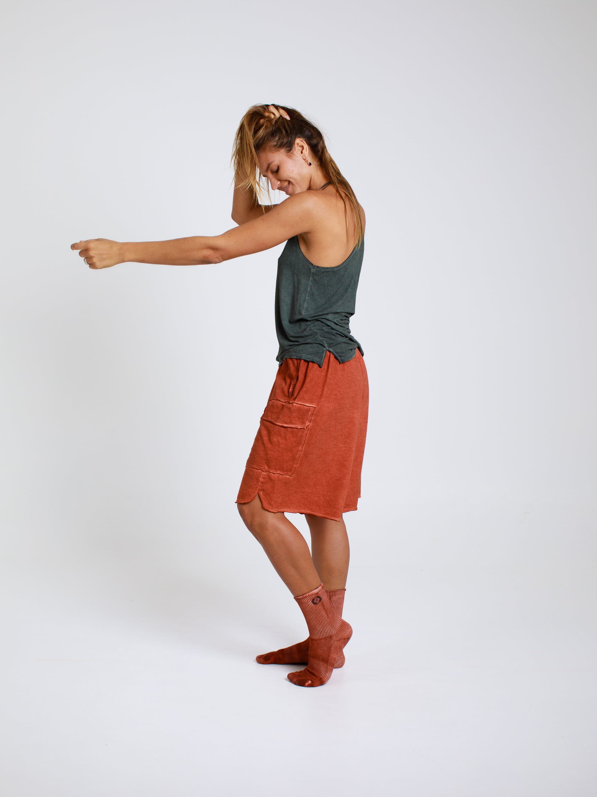 Back-Pleat Tank Top