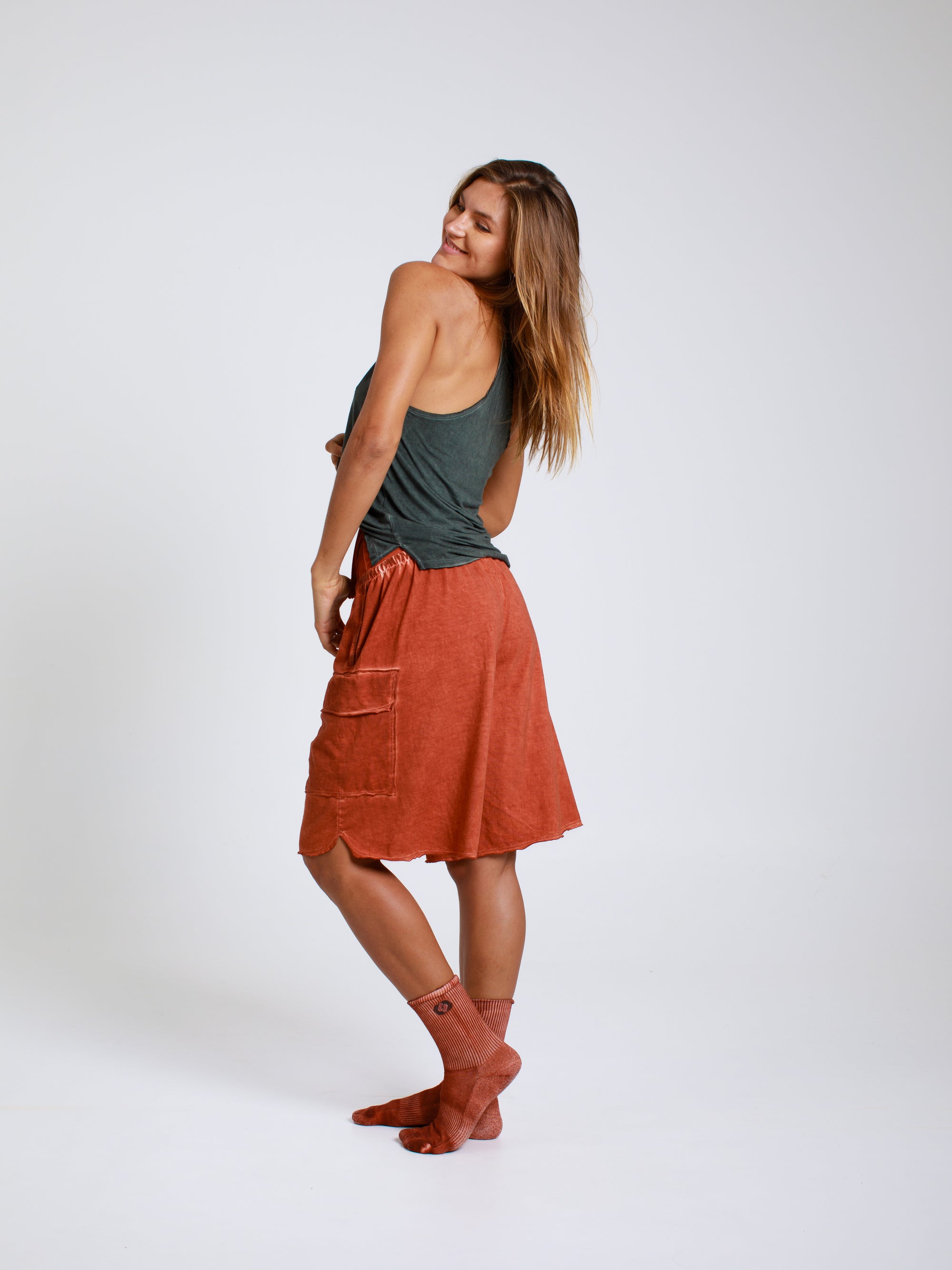 Back-Pleat Tank Top