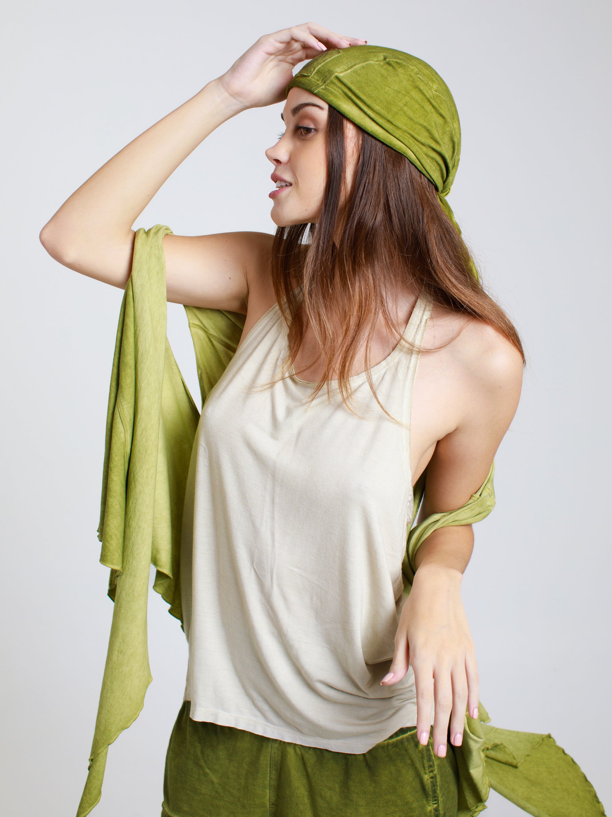 Back-Pleat Tank Top