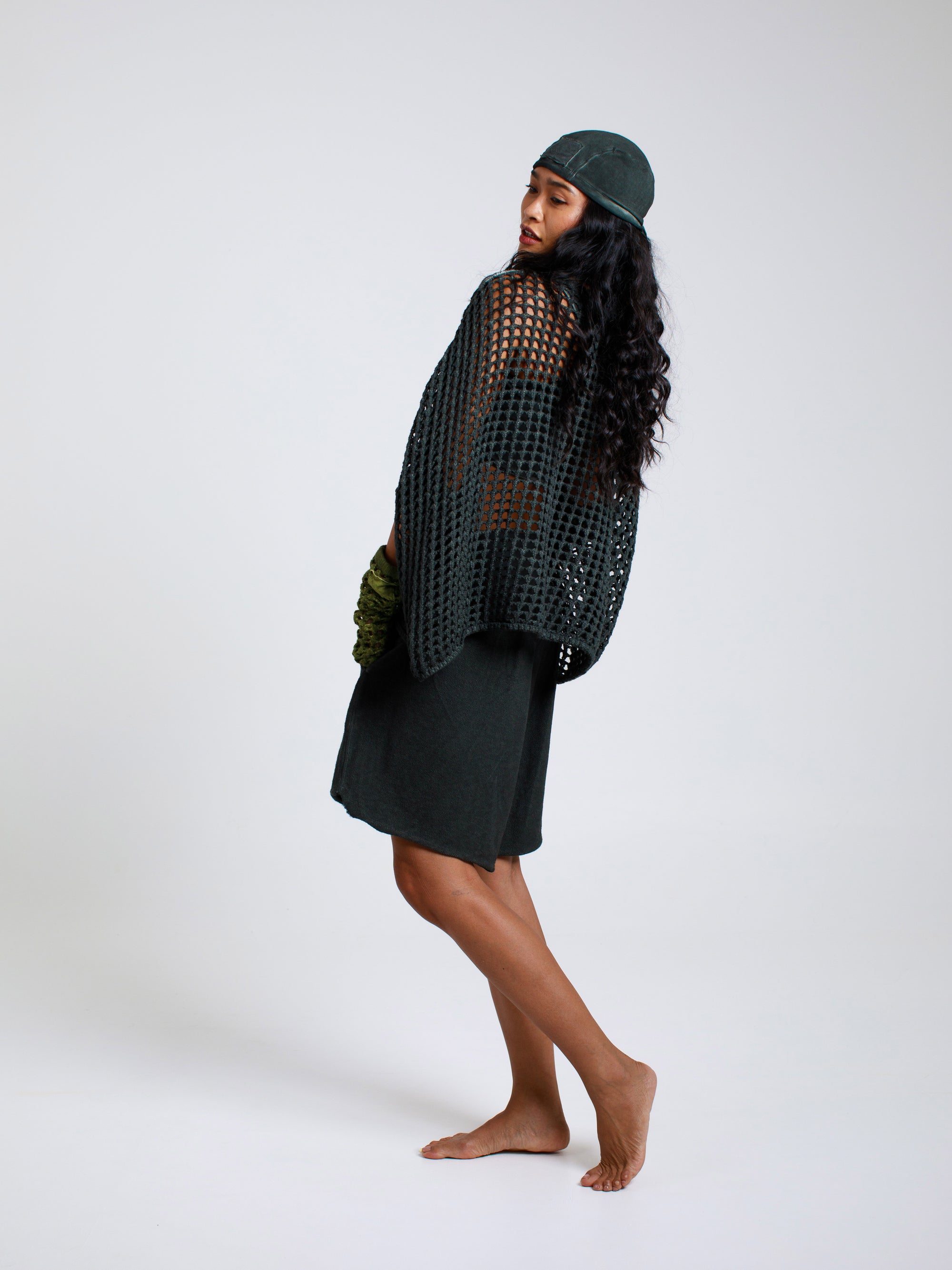 V-Knit Cotton Sweater