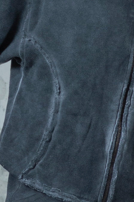 Draped Collar Hoodie Jacket