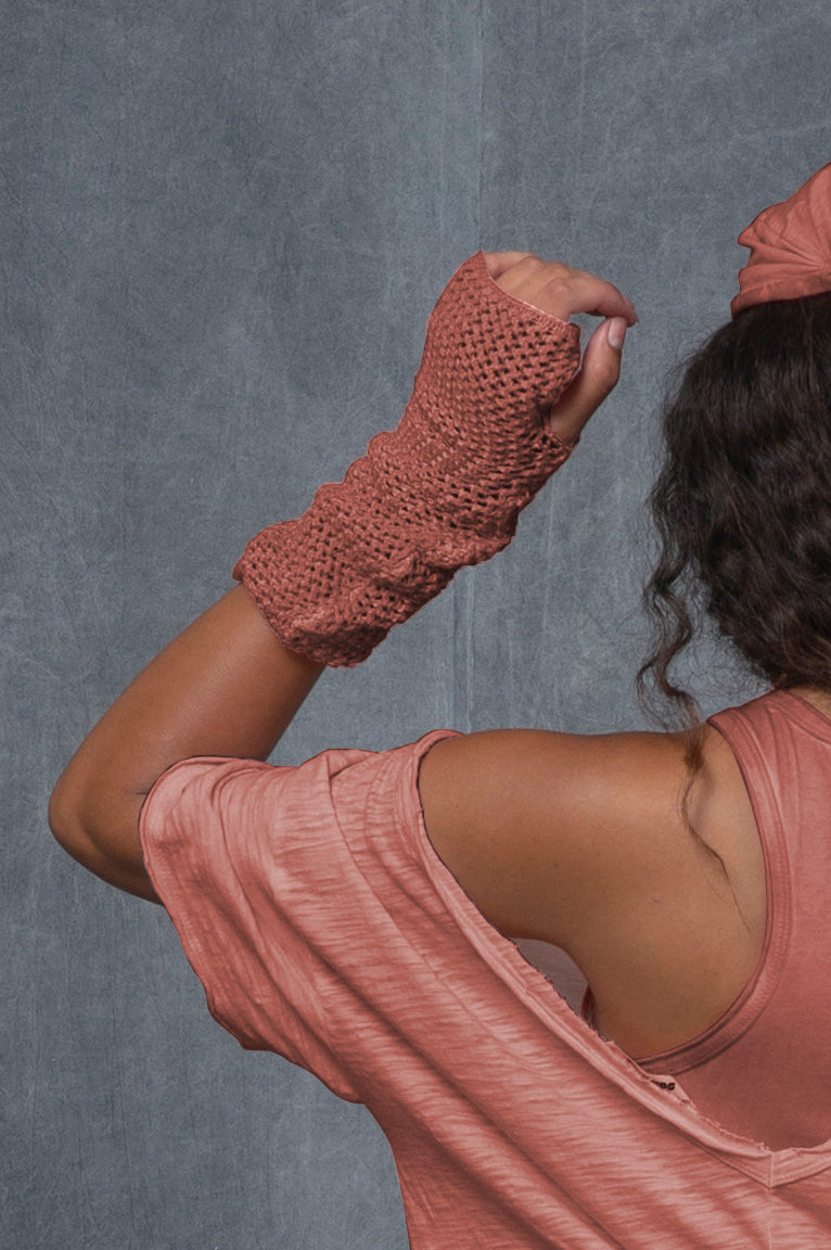 Net Knit-gloves