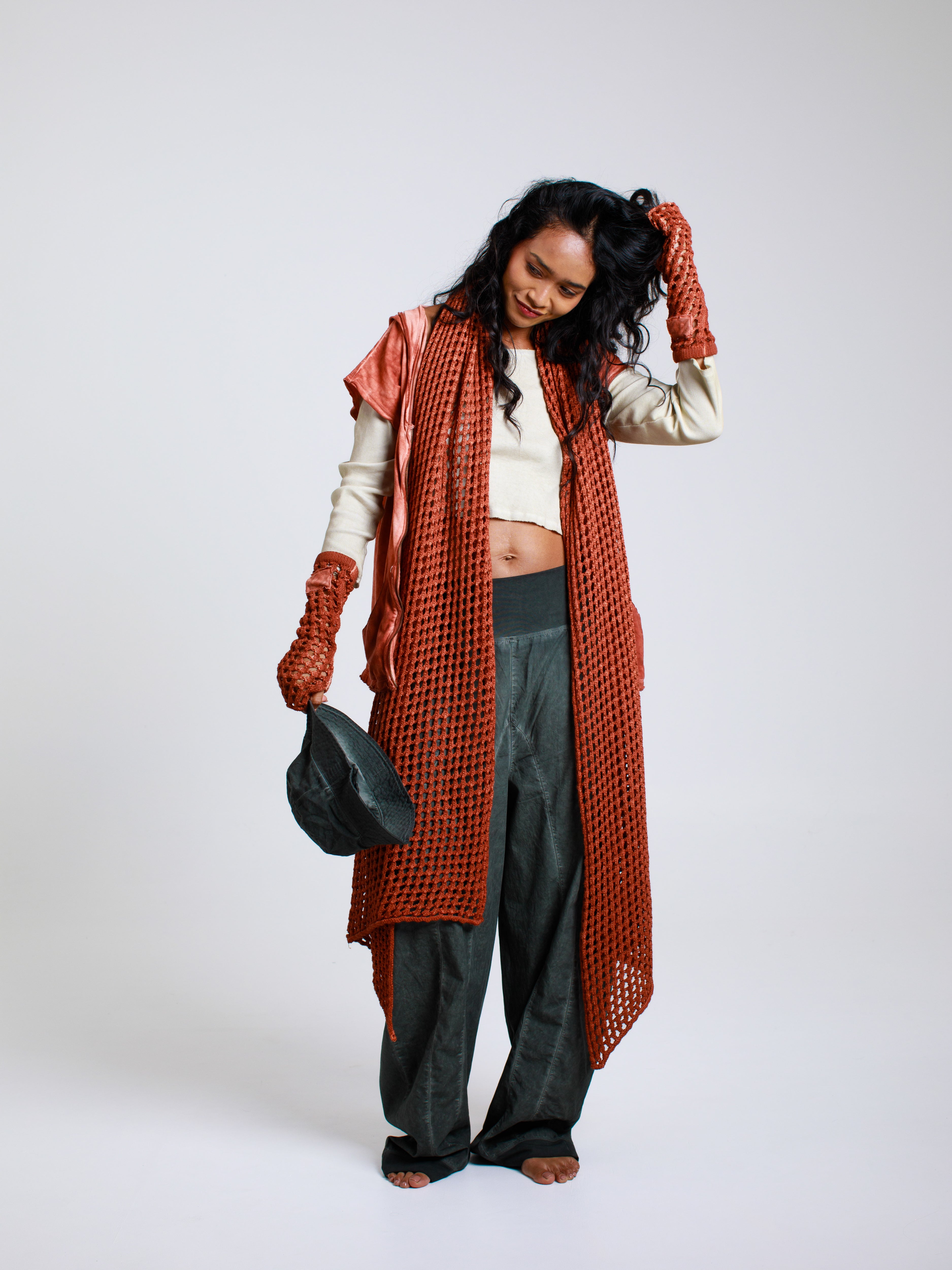 新品 salsation サルセーションShawl Rust Shawl with Opening – Salsation Limited