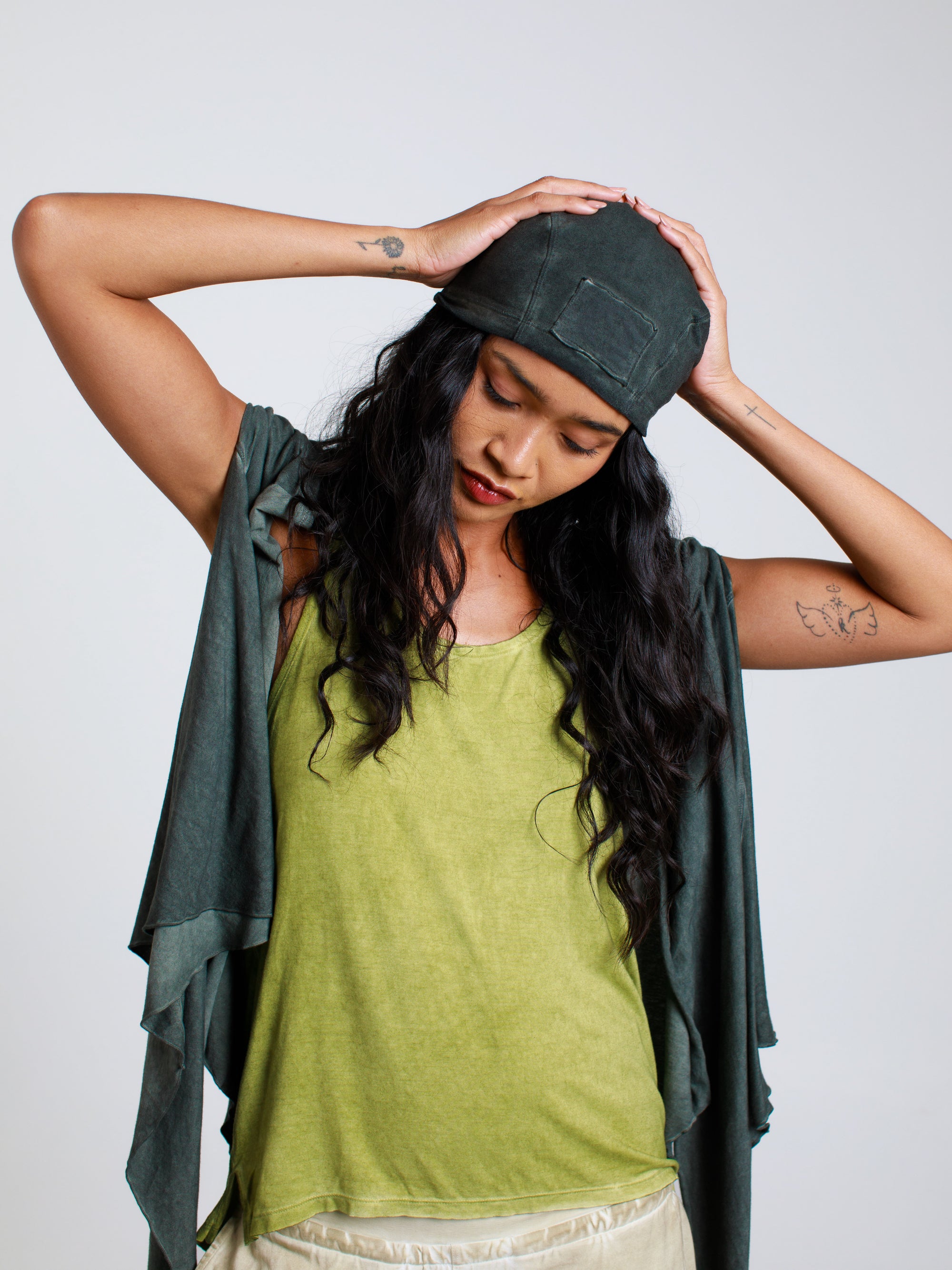 Back-Pleat Tank Top