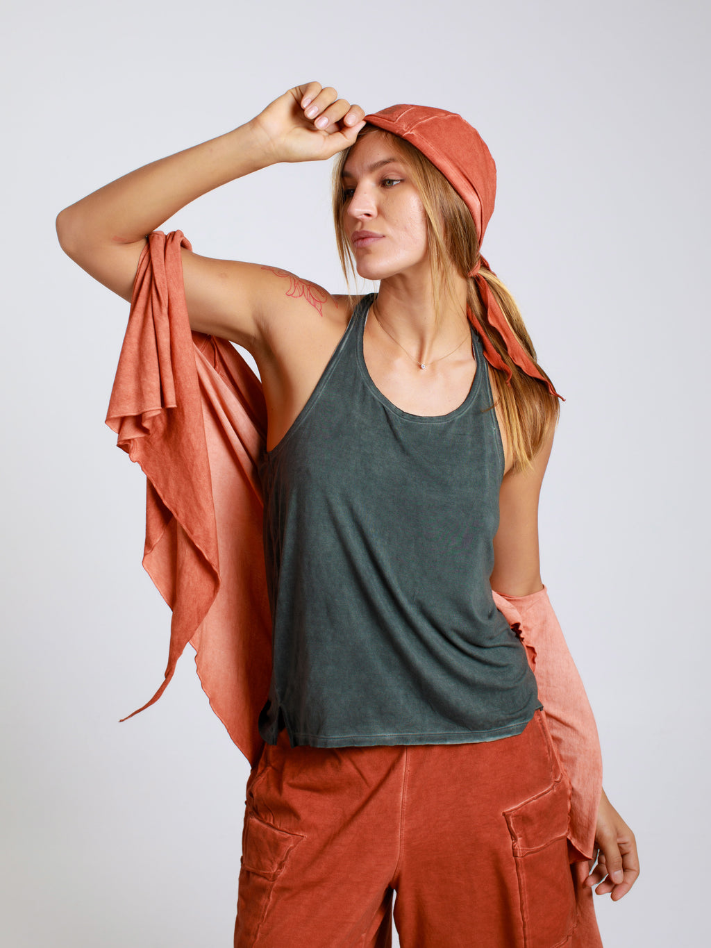 Back-Pleat Tank Top