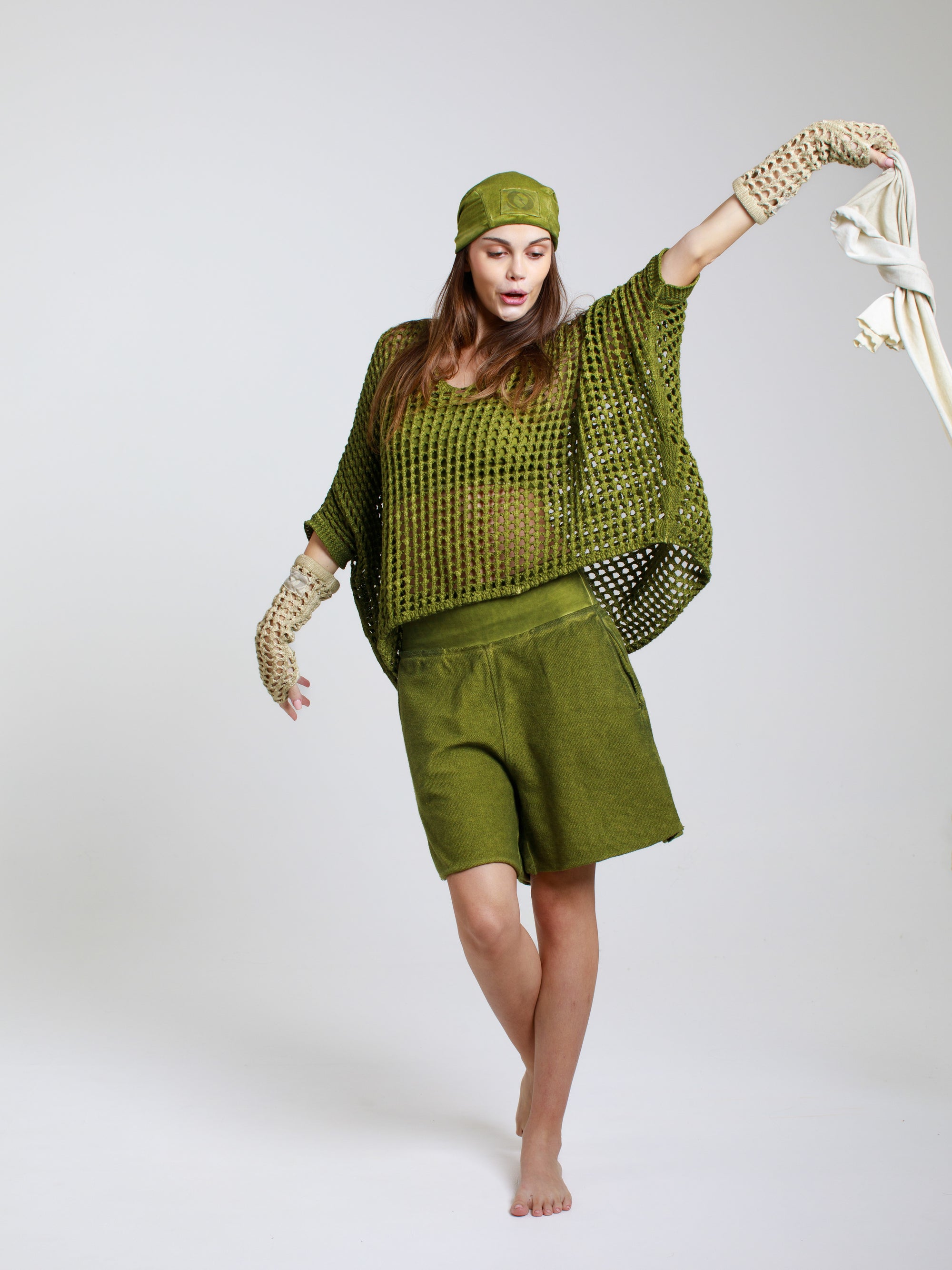 V-Knit Cotton Sweater