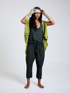 V-Neck Jumpsuit in French Terry