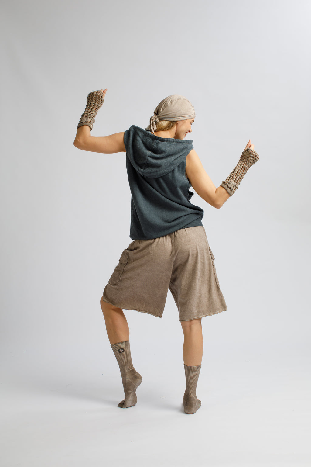 Dual-Faced Sleeveless Hoodie