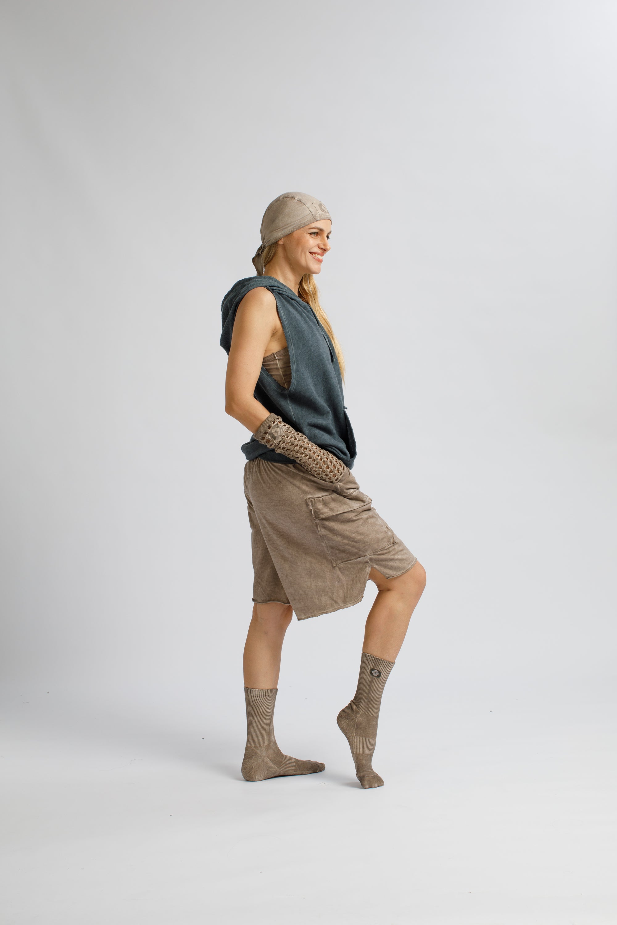 Dual-Faced Sleeveless Hoodie