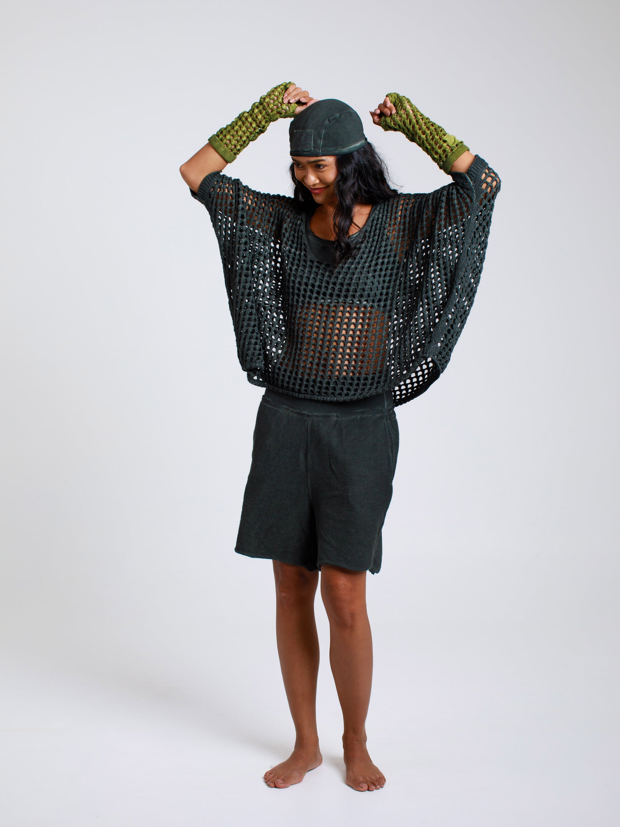 V-Knit Cotton Sweater