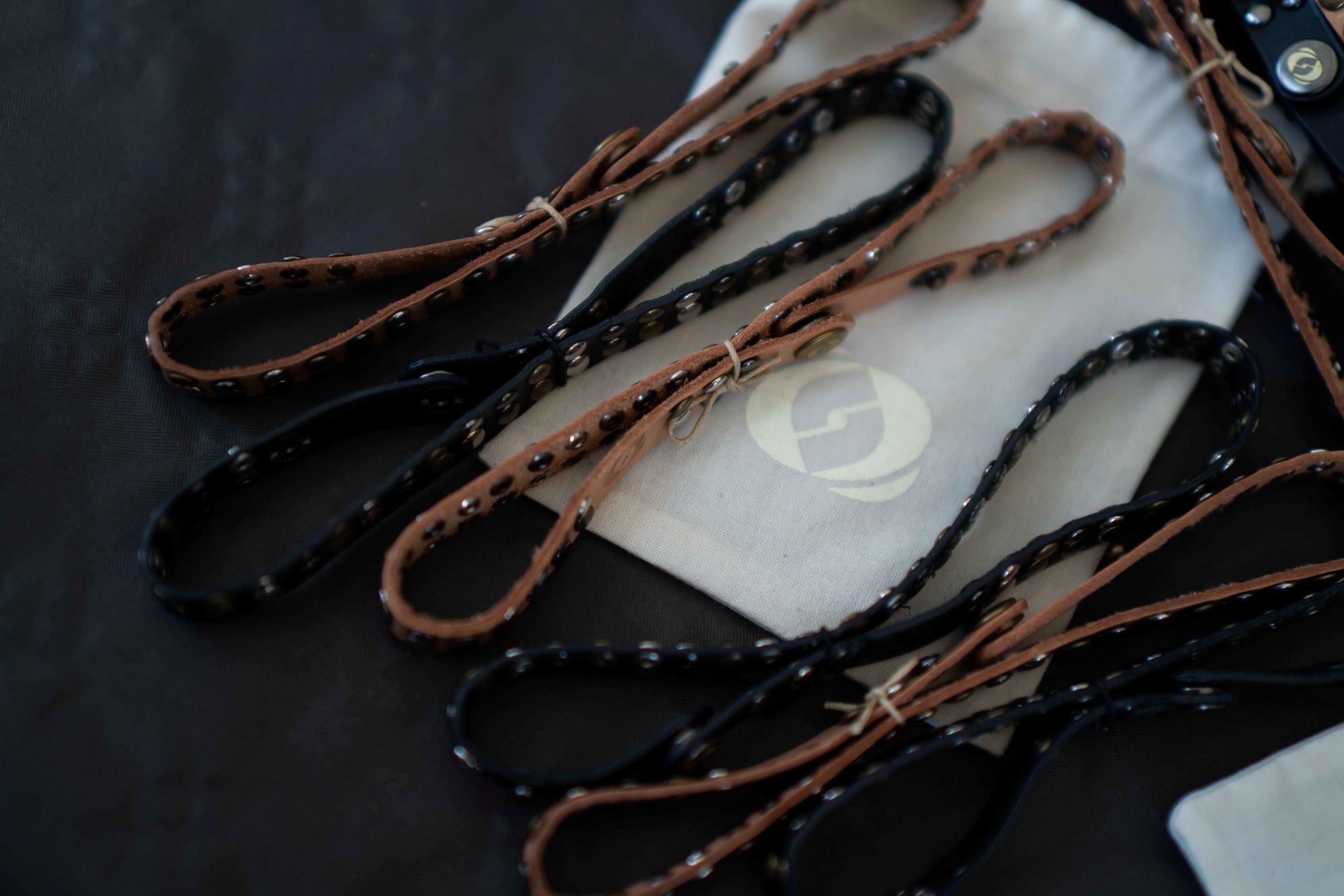 Leather Bracelet with Mixed Studs