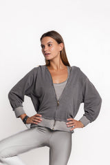 Herringbone Hooded Jacket