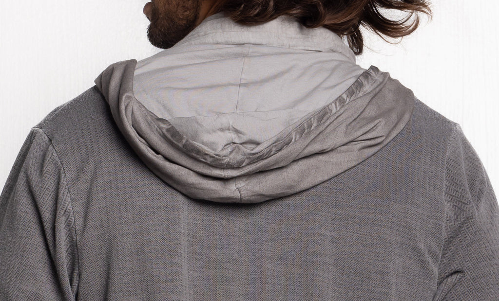 Herringbone Hooded Jacket
