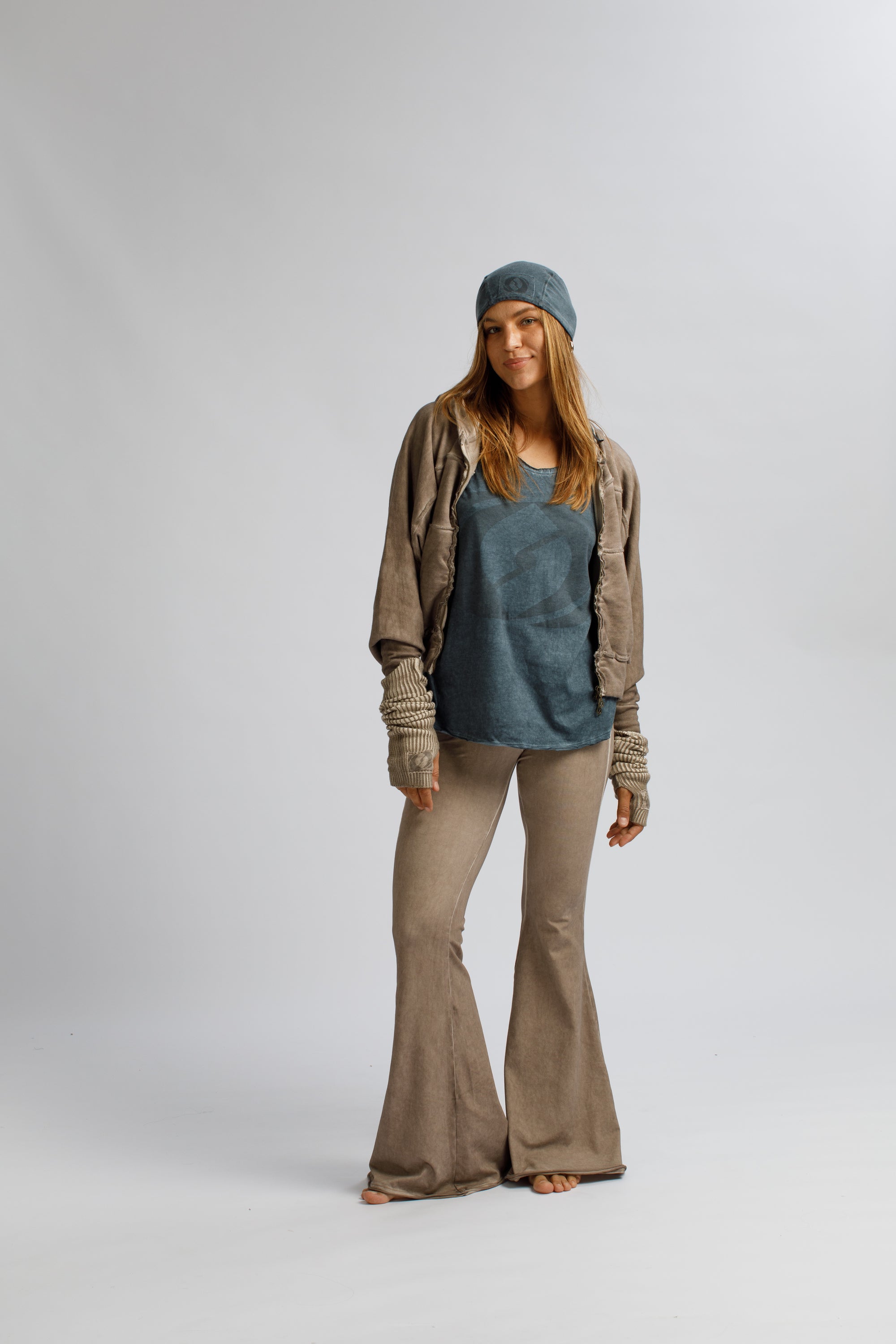 Raw Edge Neckline Raglan Tee