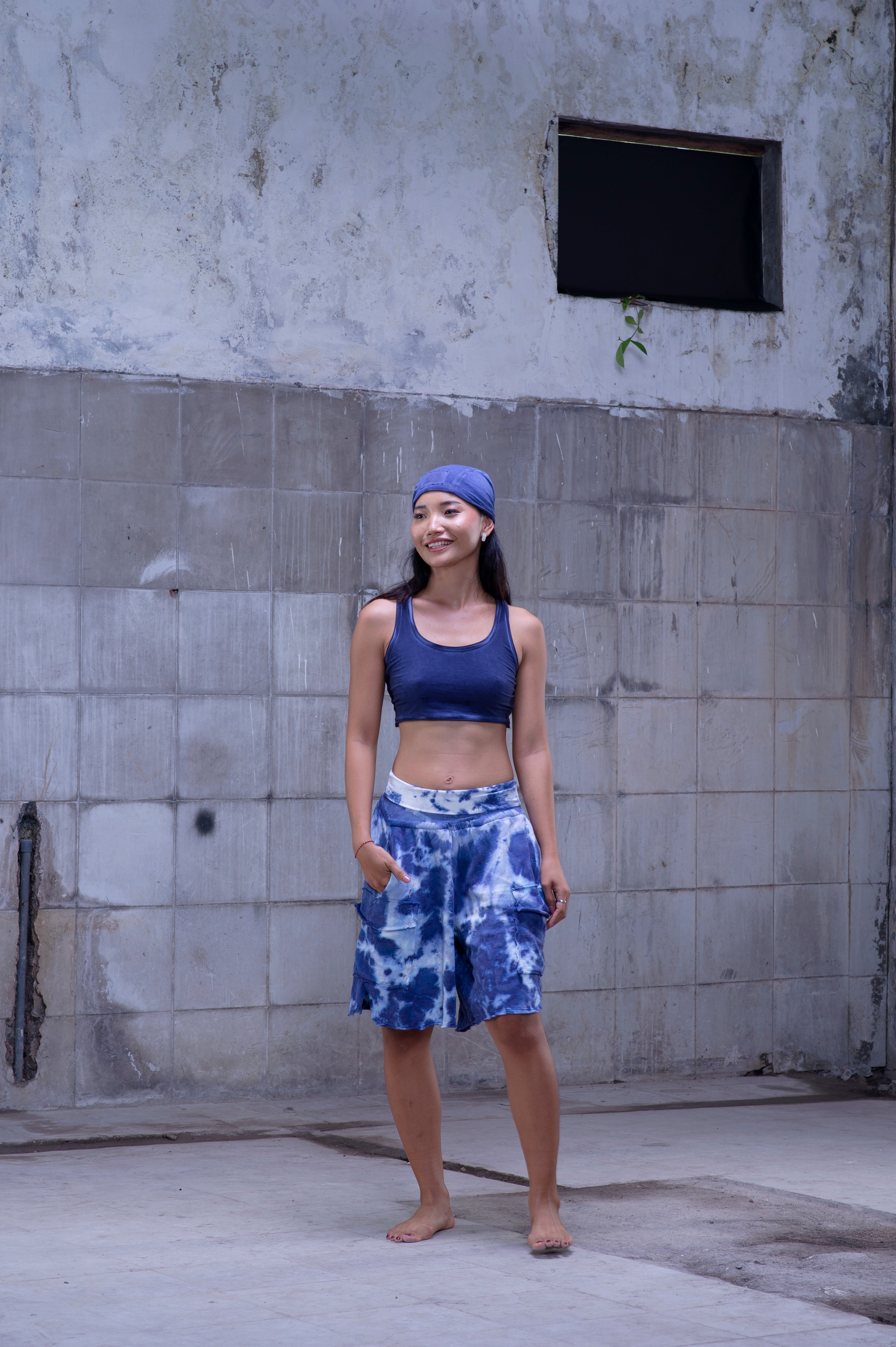 Unisex tie-dye shorts