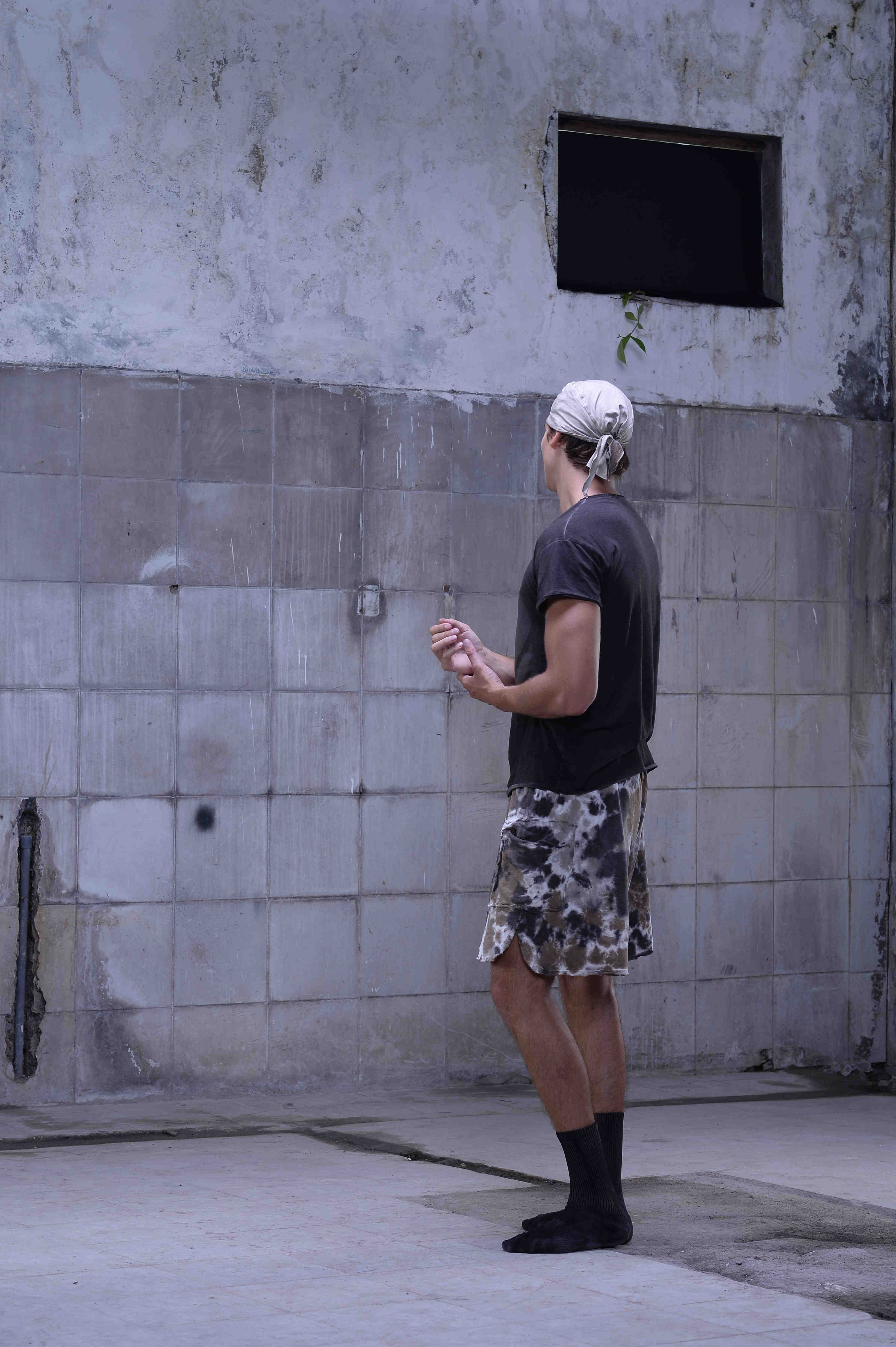 Unisex tie-dye shorts
