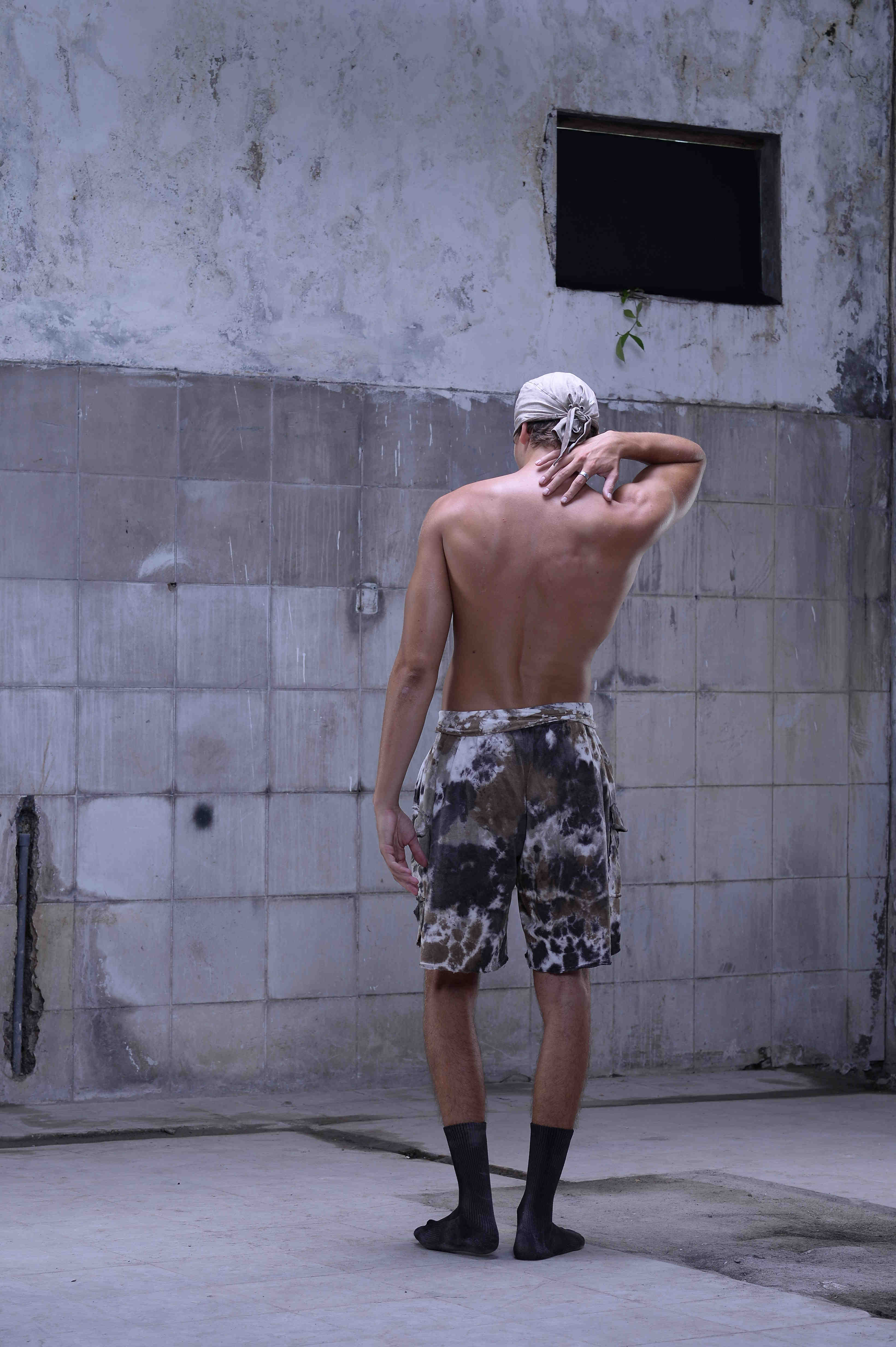 Unisex tie-dye shorts