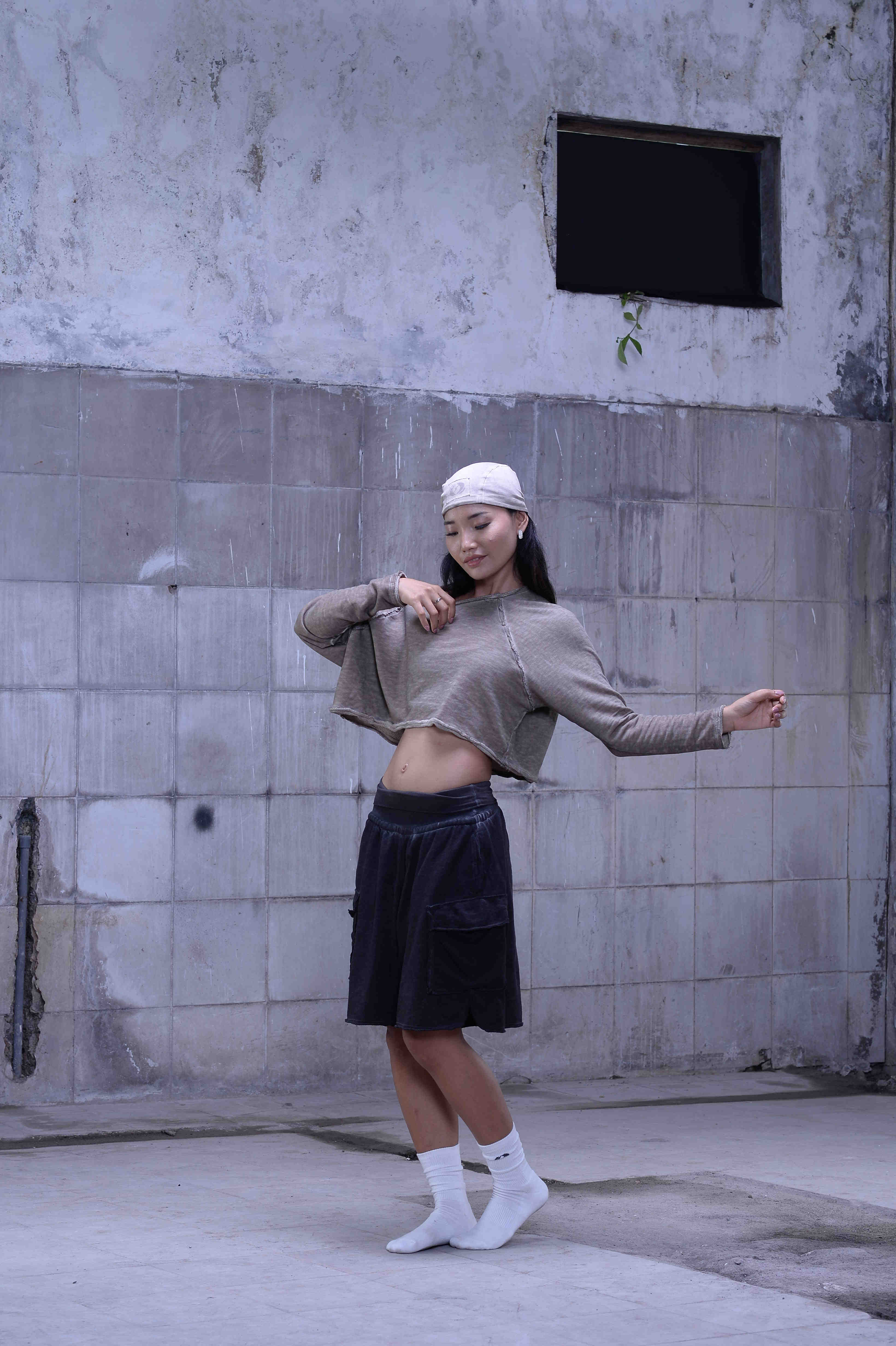 Unisex tie-dye shorts