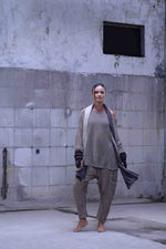 Knitted over draped sweater