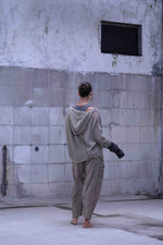 Knitted over draped sweater