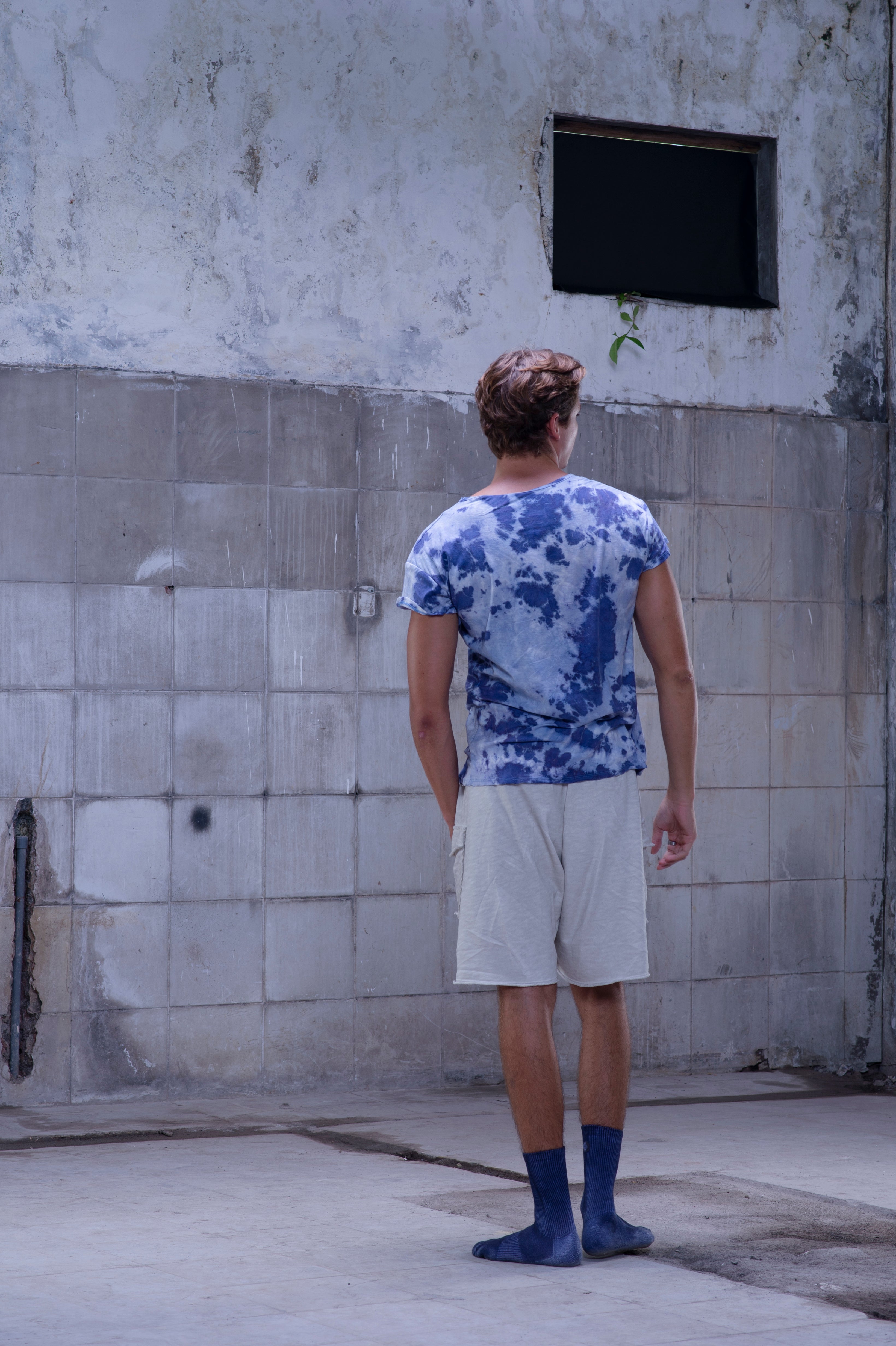 Unisex tie-dye shorts