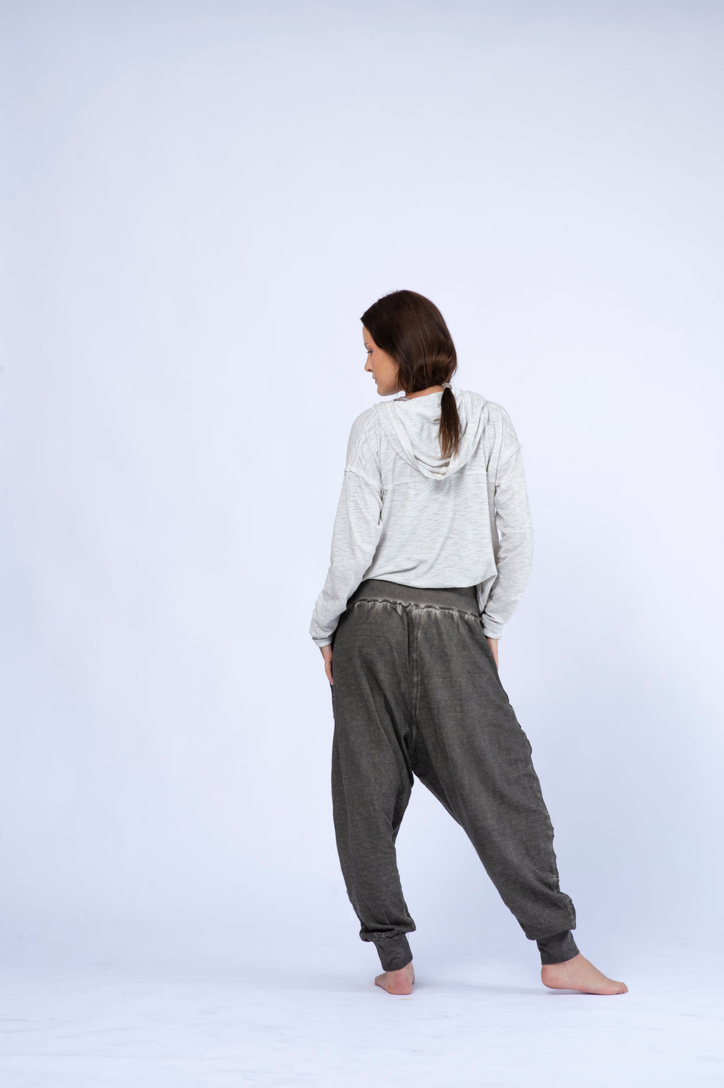 Draped Hoodie Blouse