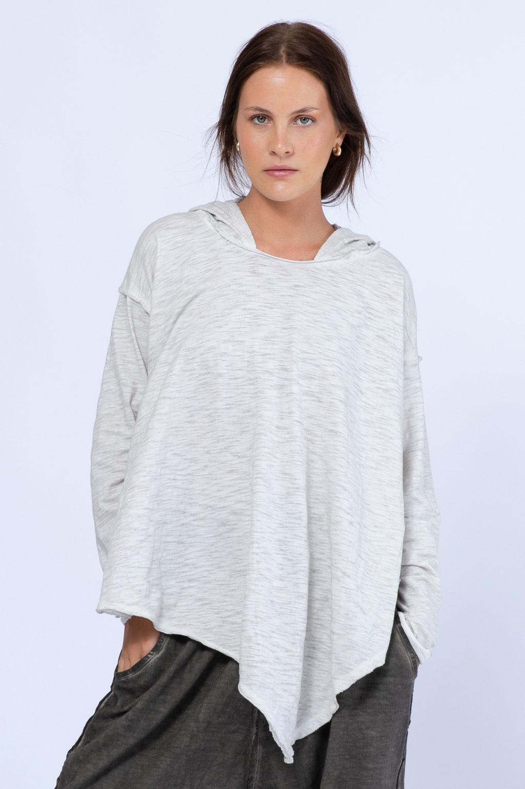 Draped Hoodie Blouse