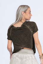 Crop Top Overlapping Back