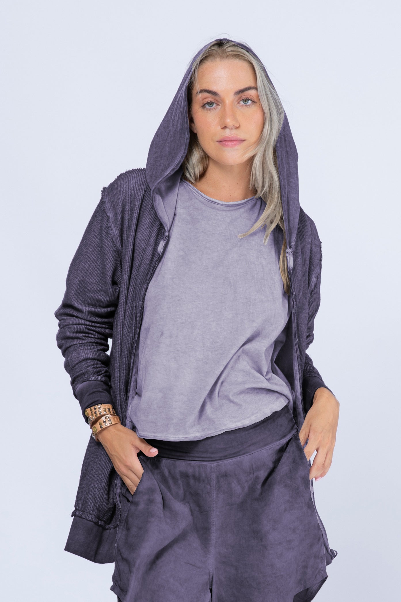 Double Waffle Hoodie Jacket
