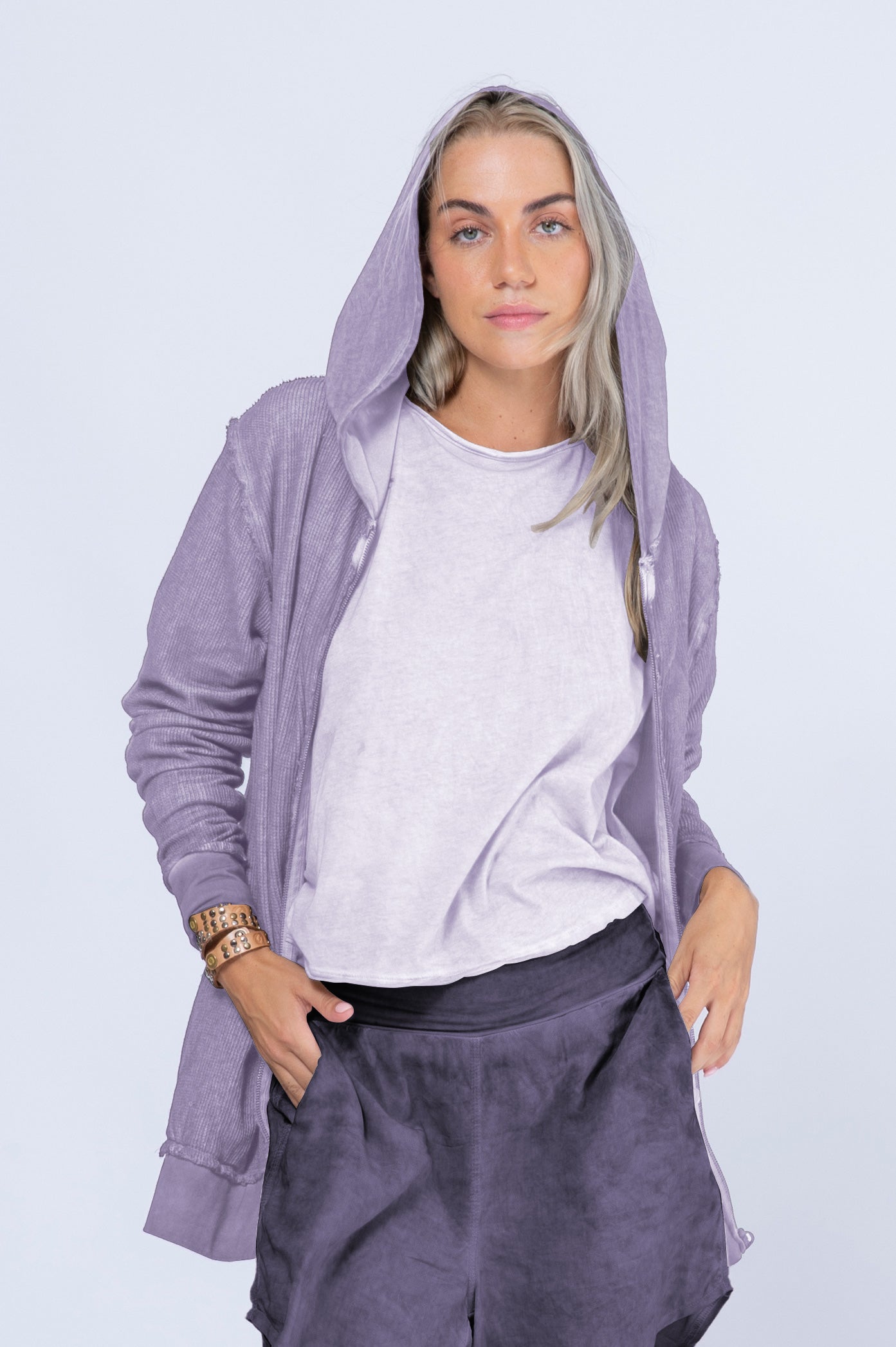 Double Waffle Hoodie Jacket