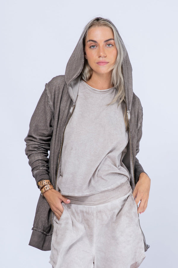 Double Waffle Hoodie Jacket
