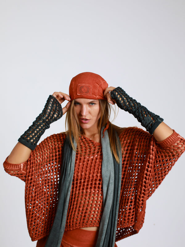 V-Knit Cotton Sweater