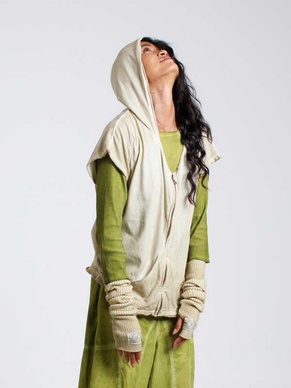 Sleeveless V-neck Hoodie