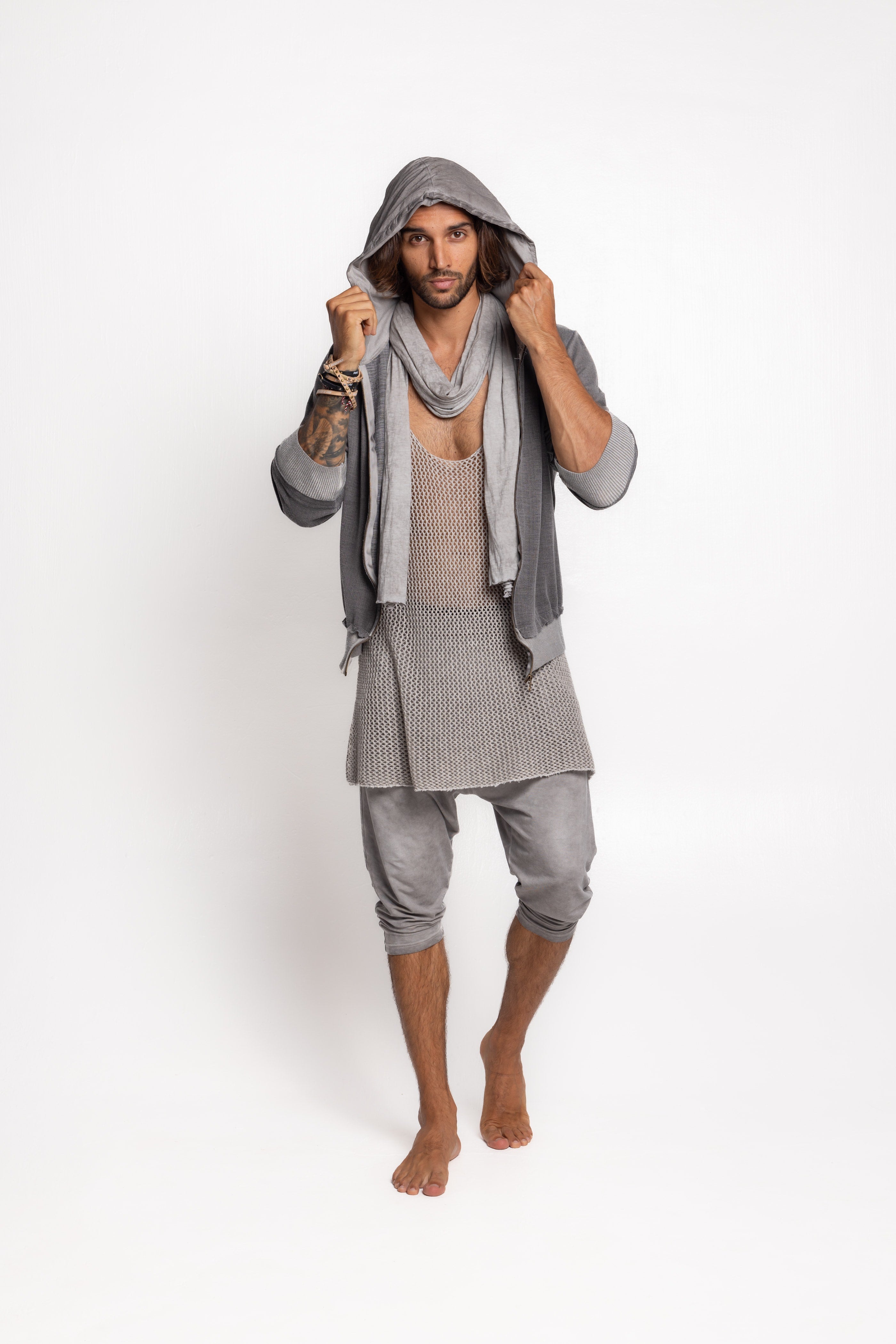 Herringbone Hooded Jacket