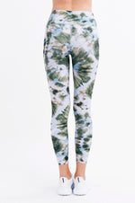 Green Swirl Tie Dye Leggings
