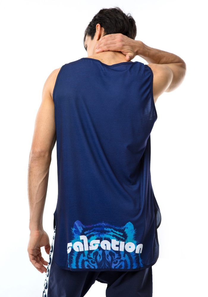 Power of the Tiger Blue Men’s Muscle Tank