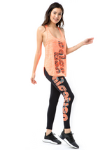 Orange Logo Leggings