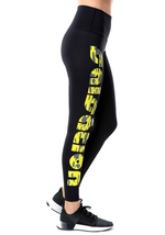 Yellow Logo Leggings